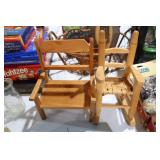 2 NICE WOOD CHILDS CHAIRS