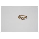 0.8GR 10K GOLD HEARTS RING SIZE 3