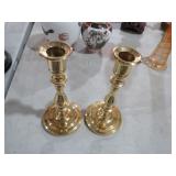 PAIR BRASS CANDLESTICK HOLDERS