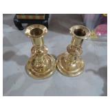 PAIR SMALL BRASS CANDLEHOLDERS