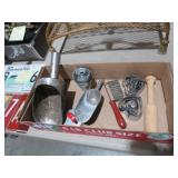 SCOOPS, CUTTERS, AND VINTAGE KITCHEN ITEMS