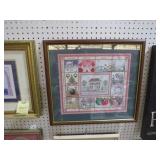 FRAMED GOD BLESS OUR HOME & CALENDAR PRINT