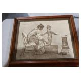 R HENDRICKSON SEPIA ART PRINT