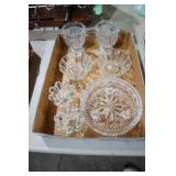 GLASS & CRYSTAL CANDLE HOLDER