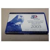 2005 US MINT STATE QUARTERS PROOF SET