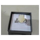 LADIES STERLING SILVER 925 MOONSTONE RING SIZE 6