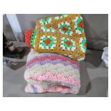 (2) HAND MADE AFGHANS