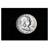 1953 P FRANKLIN HALF DOLLAR 90% AU