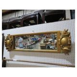 GOLD ORNATE FRAMED WALL MIRROR