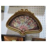 GOLD ORNATE FRAMED SHADOWBOX FAN