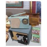 VINTAGE RADIO &  PROJECTOR, WITH ORIGINAL BOX