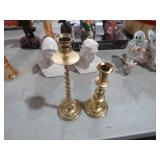 PAIR BRASS CANDLESTICK HOLDERS
