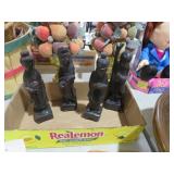 COLL. CARVED WOOD ASIAN FIGURES