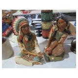13 INCH SIGNED & NUMBERED NATIVE AMERICAN VTG STAU