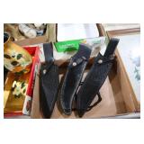 3 LEATHER KNIFE SHEATHS
