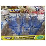 INDIANA GLASS RECOLLECTION BLUE GOBLETS