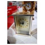 BRASS BULOVA MANTLE CLOCK