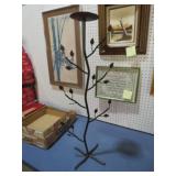METAL LEAF & BRANCH FLOOR  CANDLESTAND