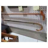 (2) VTG WOOD WALKING CANES