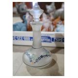 ANTIQUE SATIN HAND-PAINTED PERFUME BOTTLE