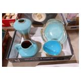 COLL OF CERAMIC & POTTERY TEAL & GOLD