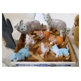 VTG PLASTIC SAND FILLED CAT YARD DECOR