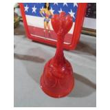 FENTON RED SLAG GLASS BICENTENNIAL BELL