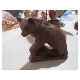 CARVED RESIN BEAR