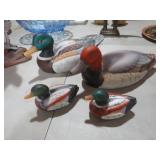 S/4 CERAMIC DUCK FIGURES