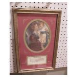 GOLD ORNATE FRAMED MOTHER/DAUGHTER PRINT