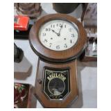 VTG ELGIN 31 DAY REGULATOR WALL CLOCK W/ KEY & PED