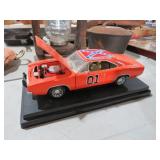 DIE CAST GENERAL LEE CAR ON STAND