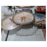 COLL. METAL & GLASS SERVING TRAYS