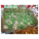 JEANNETTE GLASS CHERRY BLOSSOM VASELINE GLASSES