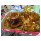 VTG DURALEX AMBER GLASSWARE COLLECTION