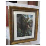 UNIQUE FRAMED BEAR PAINTING - SARAH WEBER ARTIST