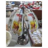 GLASS SHADE TOUCH HORSE TOUCH LAMP