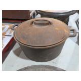 OLD CAST IRON DUTCH OVEN W/ LID