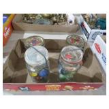 (4) VTG JARS MARBLES