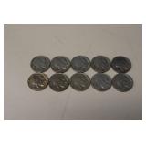 (10) BUFFALO NICKELS VARIOUS DATES & MM