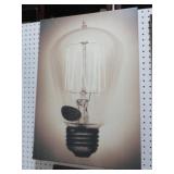LIGHT BULB PICTURE ON CANVAS