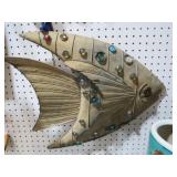 LARGE METAL FISH WALL DECOR