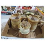 COLL. POTTERY MUGS & VASE
