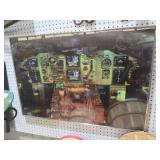 FRAMED AIRPLANE COCK PIT PICTURE