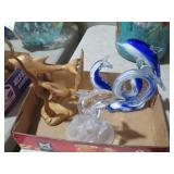 GLASS & WOOD DOLPHINS
