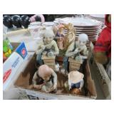 COLL. OF OLD MEN & WOMEN FIGURINES & MUSIC BOX