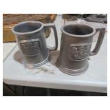 VTG METAL CROWN LIFE INSURANCE ADV. BEER STEINS