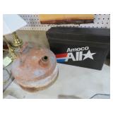 VTG AMOCO ALL FILE HOLDER & VTG RED GAS CAN