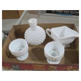 COLL. HOBNAIL MILKGLASS PIECES