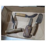 COLL. VTG  WOOD HANDLE HAND TOOLS